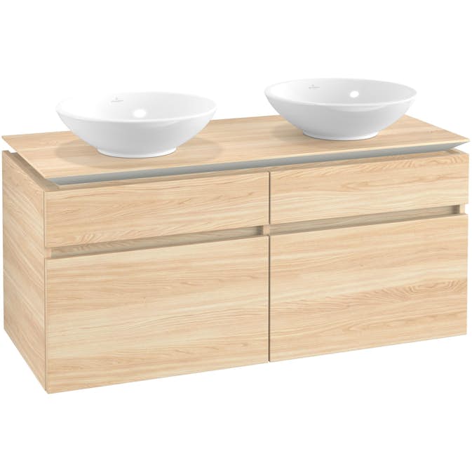 Tvättställsskåp Villeroy & Boch Legato 1200 med 4 Lådor för Två Ytmonterade Tvättställ