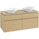Tvättställsskåp Villeroy & Boch Legato 1200 med 4 Lådor för Två Ytmonterade Tvättställ