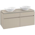 Tvättställsskåp Villeroy & Boch Legato 1200 med 4 Lådor för Två Ytmonterade Tvättställ