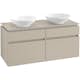 Tvättställsskåp Villeroy & Boch Legato 1200 med 4 Lådor för Två Ytmonterade Tvättställ