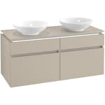 Tvättställsskåp Villeroy & Boch Legato 1200 med 4 Lådor för Två Ytmonterade Tvättställ