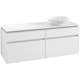 Tvättställsskåp Villeroy & Boch Legato 1400 med 4 Lådor för Ocentrerat Ytmonterat Tvättställ