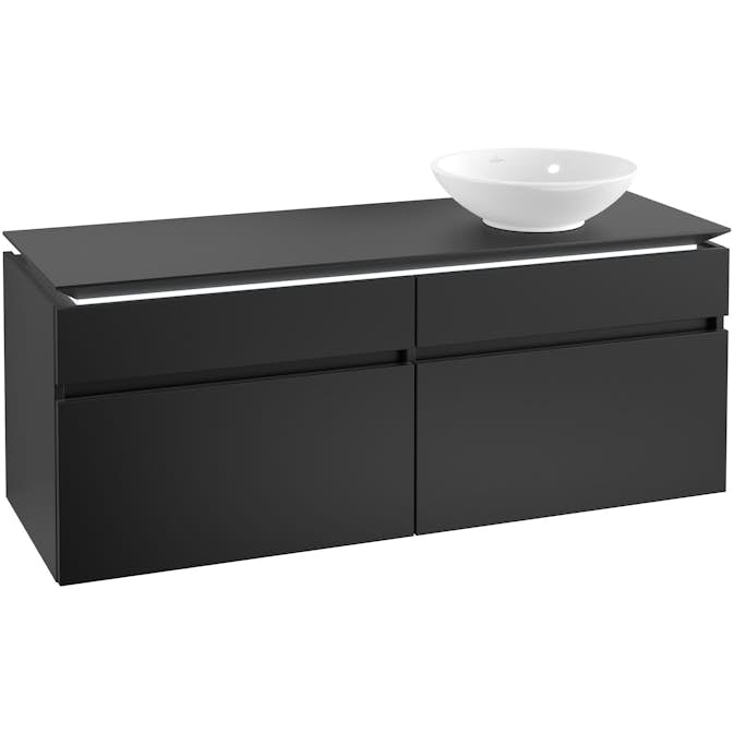 Tvättställsskåp Villeroy & Boch Legato 1400 med 4 Lådor för Ocentrerat Ytmonterat Tvättställ