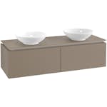 Tvättställsskåp Villeroy & Boch Legato Kompakt 1400 med 2 Lådor för Två Ytmonterade Tvättställ