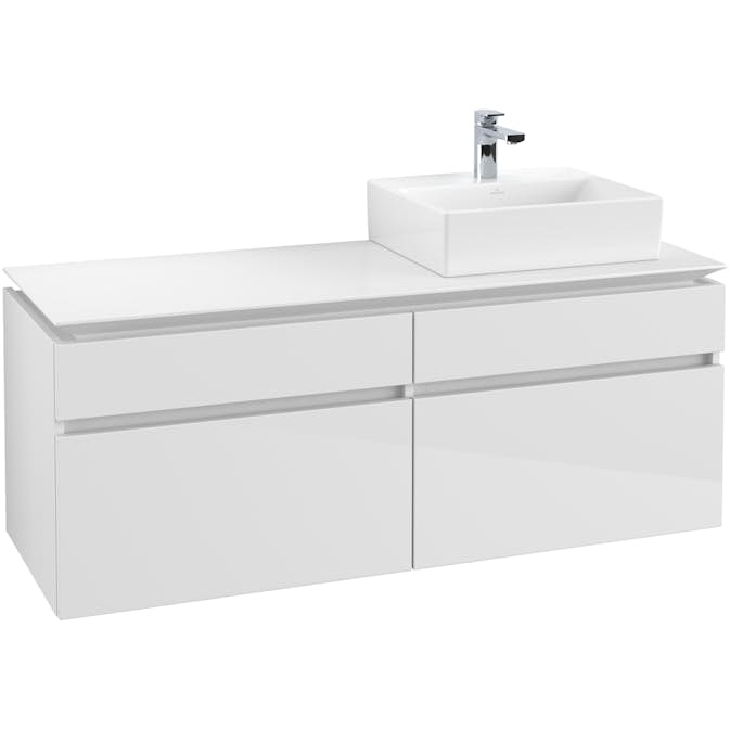 Tvättställsskåp Villeroy & Boch Legato 1400 med 4 Lådor för Ocentrerat Tvättställ