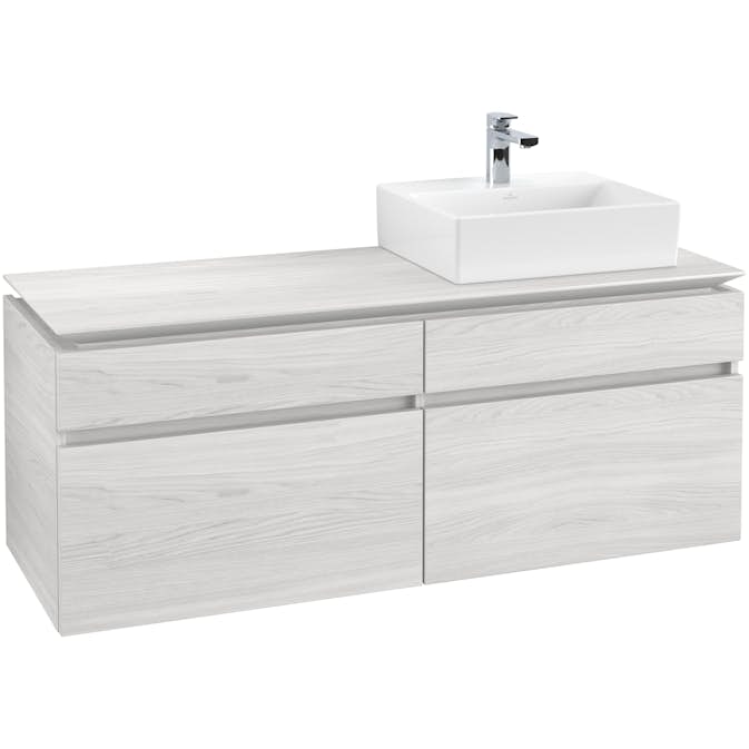 Tvättställsskåp Villeroy & Boch Legato 1400 med 4 Lådor för Ocentrerat Tvättställ