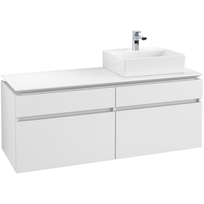 Tvättställsskåp Villeroy & Boch Legato 1400 med 4 Lådor för Ocentrerat Tvättställ