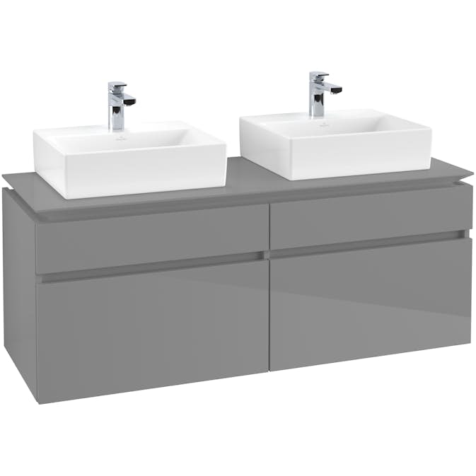 Tvättställsskåp Villeroy & Boch Legato 1400 med 4 Lådor för Två Tvättställ