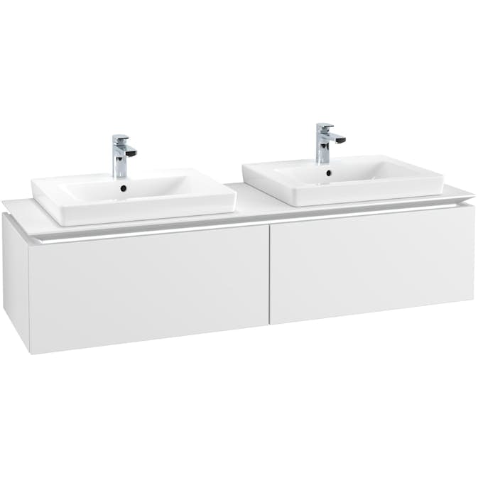 Tvättställsskåp Villeroy & Boch Legato Kompakt 1600 med 2 Lådor för Två Tvättställ från Finion & Subway