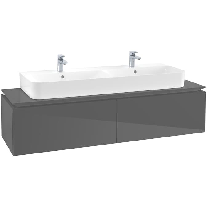 Tvättställsskåp Villeroy & Boch Legato Kompakt 1600 med 2 Lådor för Dubbeltvättställ