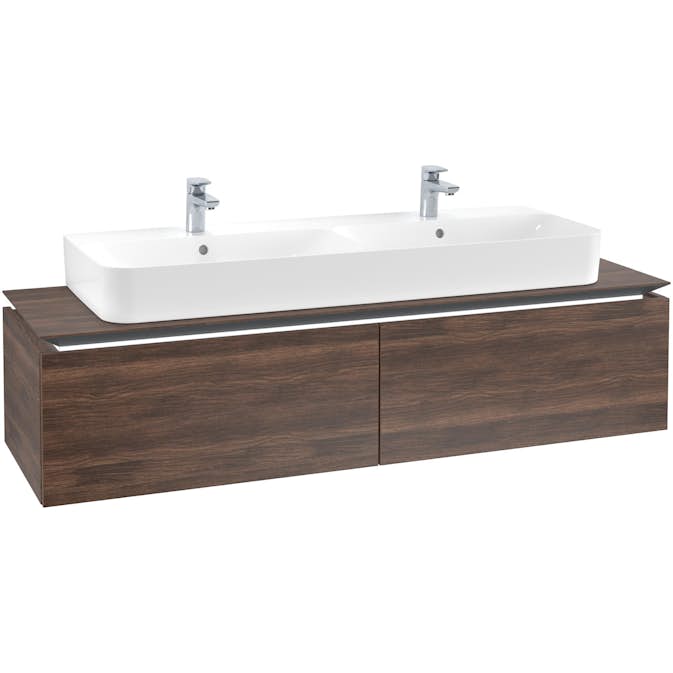 Tvättställsskåp Villeroy & Boch Legato Kompakt 1600 med 2 Lådor för Dubbeltvättställ