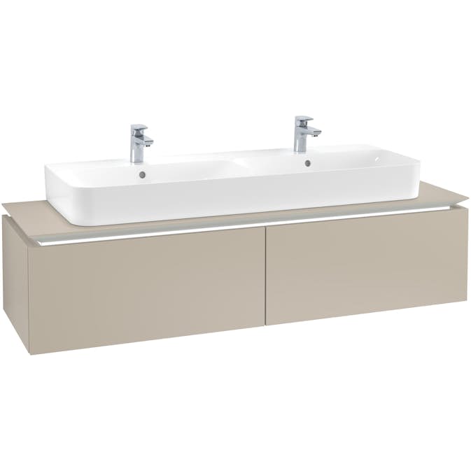 Tvättställsskåp Villeroy & Boch Legato Kompakt 1600 med 2 Lådor för Dubbeltvättställ