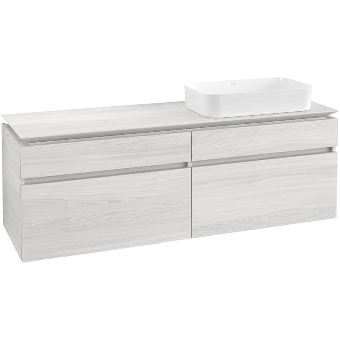 Tvättställsskåp Villeroy & Boch Legato 1600 med 4 Lådor för Ocentrerat Ytmonterat Tvättställ från Finion