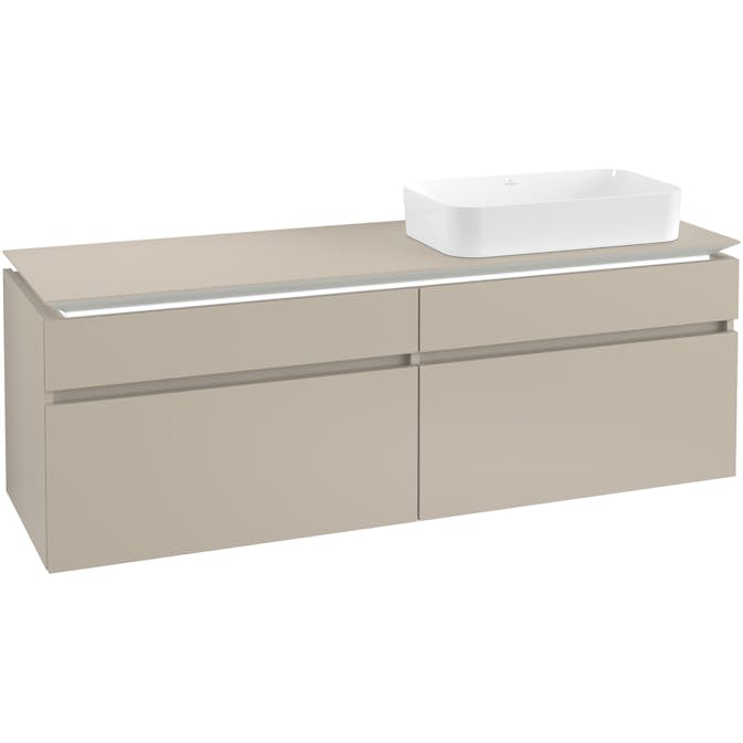 Tvättställsskåp Villeroy & Boch Legato 1600 med 4 Lådor för Ocentrerat Ytmonterat Tvättställ från Finion