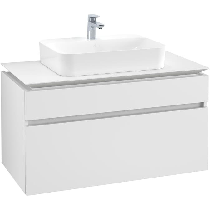 Tvättställsskåp Villeroy & Boch Legato med 2 Lådor för Ytmonterat Tvättställ från Finion & Memento