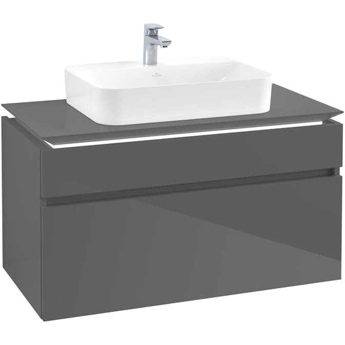 Tvättställsskåp Villeroy & Boch Legato med 2 Lådor för Ytmonterat Tvättställ från Finion & Memento