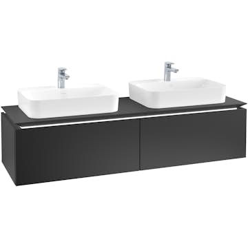 Tvättställsskåp Villeroy & Boch Legato Kompakt 1600 med 2 Lådor för Två Ytmonterade Tvättställ från Finion & Memento