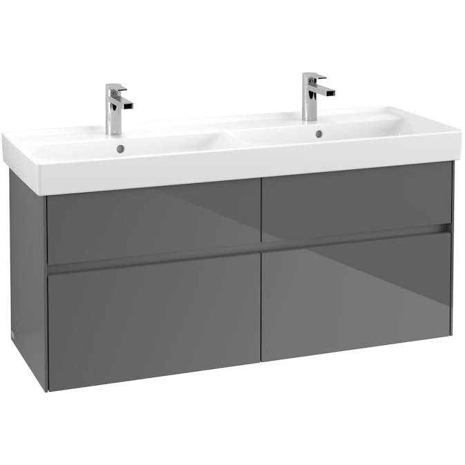 Tvättställsskåp Villeroy & Boch Collaro 125 cm med 4 Lådor för Dubbeltvättställ