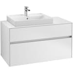 Tvättställsskåp Villeroy & Boch Collaro 100 cm med 2 Lådor för Ovanpåliggande Tvättställ