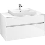 Tvättställsskåp Villeroy & Boch Collaro 100 cm med 2 Lådor för Ovanpåliggande Tvättställ