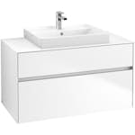 Tvättställsskåp Villeroy & Boch Collaro 100 cm med 2 Lådor för Ovanpåliggande Tvättställ