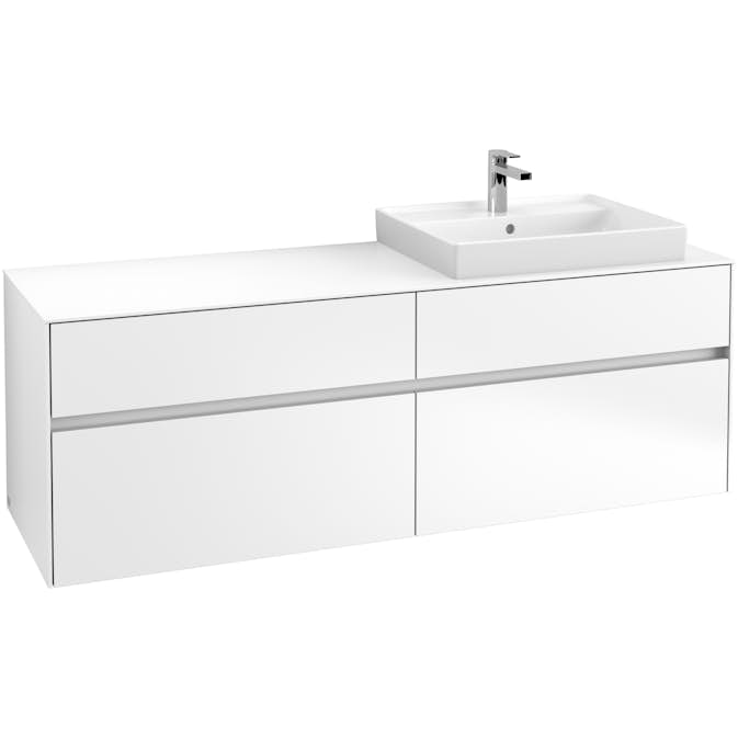 Tvättställsskåp Villeroy & Boch Collaro 160 cm med 4 Lådor för Ovanpåliggande Tvättställ