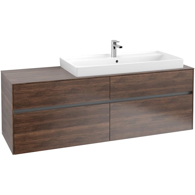 Tvättställsskåp Villeroy & Boch Collaro 160 cm med 4 Lådor för Ovanpåliggande Skåpstvättställ