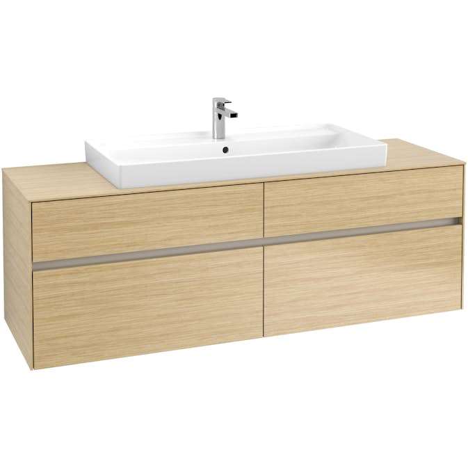 Tvättställsskåp Villeroy & Boch Collaro 160 cm med 4 Lådor för Ovanpåliggande Skåpstvättställ
