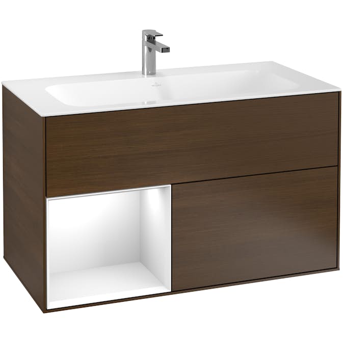 Tvättställsskåp Villeroy & Boch Finion med 2 Lådor och Hylla för Inbyggt Tvättställ