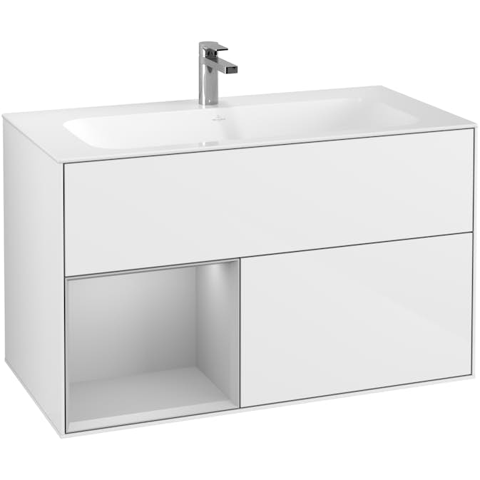 Tvättställsskåp Villeroy & Boch Finion med 2 Lådor och Hylla för Inbyggt Tvättställ