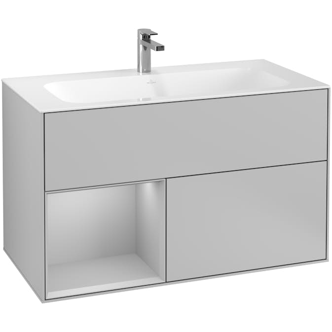 Tvättställsskåp Villeroy & Boch Finion med 2 Lådor och Hylla för Inbyggt Tvättställ