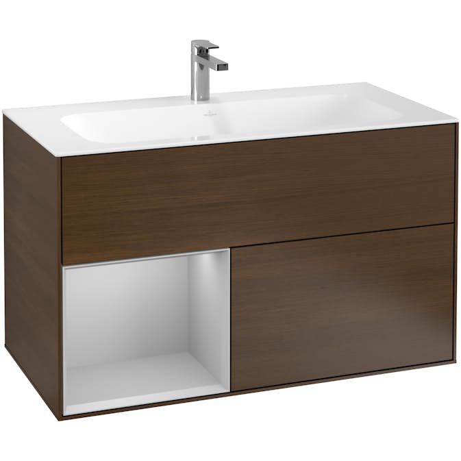 Tvättställsskåp Villeroy & Boch Finion med 2 Lådor och Hylla för Inbyggt Tvättställ