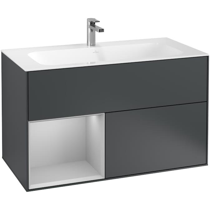 Tvättställsskåp Villeroy & Boch Finion med 2 Lådor och Hylla för Inbyggt Tvättställ