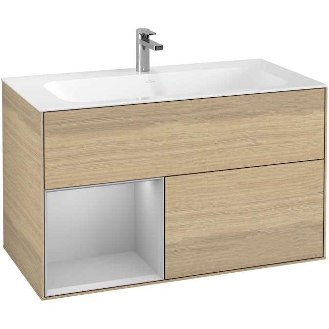 Tvättställsskåp Villeroy & Boch Finion med 2 Lådor och Hylla för Inbyggt Tvättställ