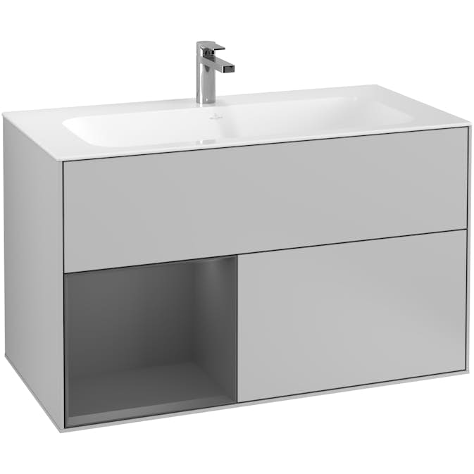 Tvättställsskåp Villeroy & Boch Finion med 2 Lådor och Hylla för Inbyggt Tvättställ
