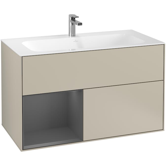 Tvättställsskåp Villeroy & Boch Finion med 2 Lådor och Hylla för Inbyggt Tvättställ