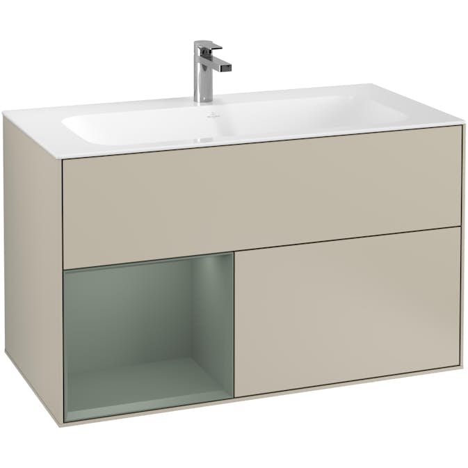 Tvättställsskåp Villeroy & Boch Finion med 2 Lådor och Hylla för Inbyggt Tvättställ