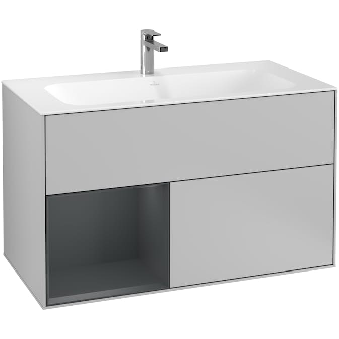 Tvättställsskåp Villeroy & Boch Finion med 2 Lådor och Hylla för Inbyggt Tvättställ