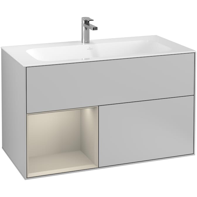 Tvättställsskåp Villeroy & Boch Finion med 2 Lådor och Hylla för Inbyggt Tvättställ