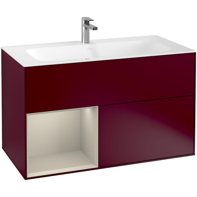 Tvättställsskåp Villeroy & Boch Finion med 2 Lådor och Hylla för Inbyggt Tvättställ