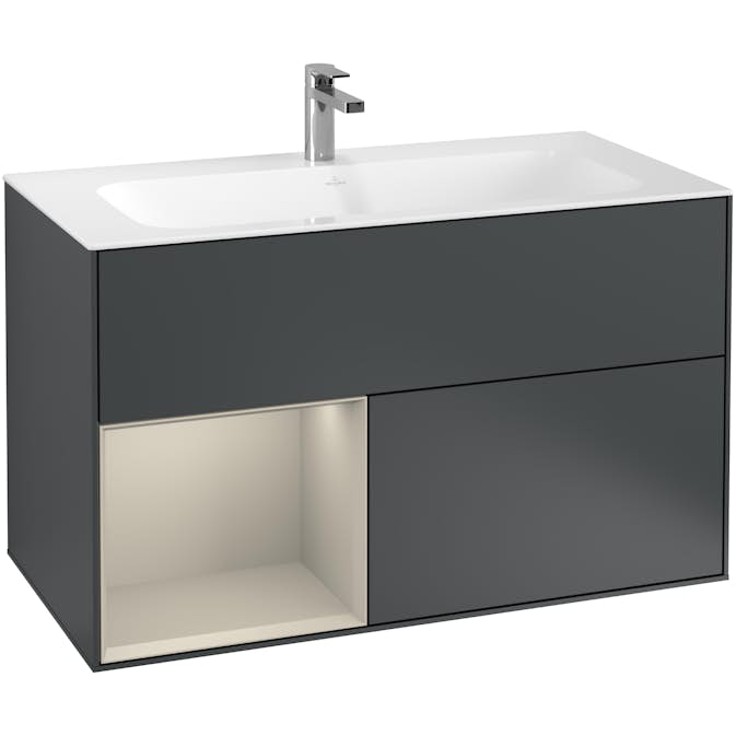 Tvättställsskåp Villeroy & Boch Finion med 2 Lådor och Hylla för Inbyggt Tvättställ