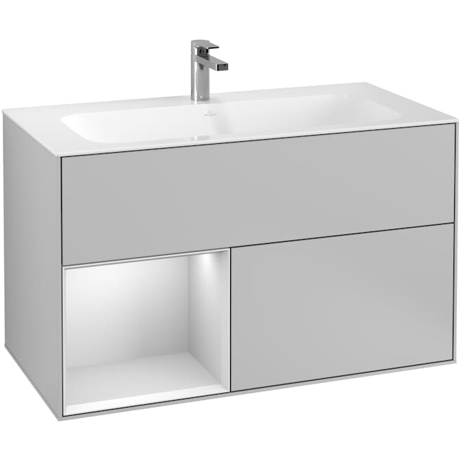 Tvättställsskåp Villeroy & Boch Finion med 2 Lådor och Hylla för Inbyggt Tvättställ