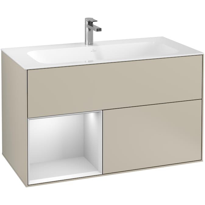 Tvättställsskåp Villeroy & Boch Finion med 2 Lådor och Hylla för Inbyggt Tvättställ