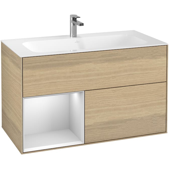 Tvättställsskåp Villeroy & Boch Finion med 2 Lådor och Hylla för Inbyggt Tvättställ