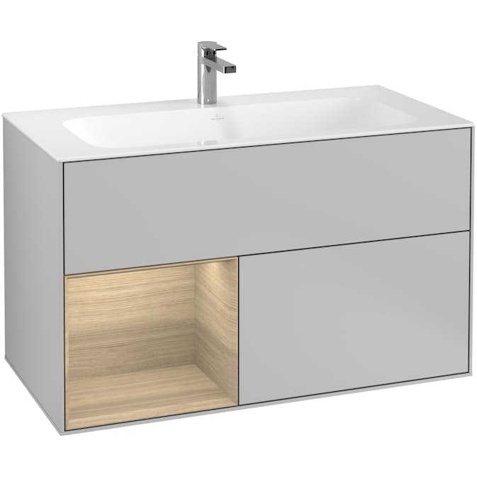 Tvättställsskåp Villeroy & Boch Finion med 2 Lådor och Hylla för Inbyggt Tvättställ