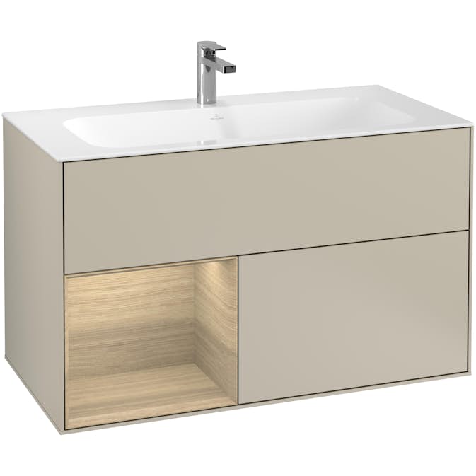 Tvättställsskåp Villeroy & Boch Finion med 2 Lådor och Hylla för Inbyggt Tvättställ