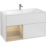 Tvättställsskåp Villeroy & Boch Finion med 2 Lådor och Hylla för Inbyggt Tvättställ