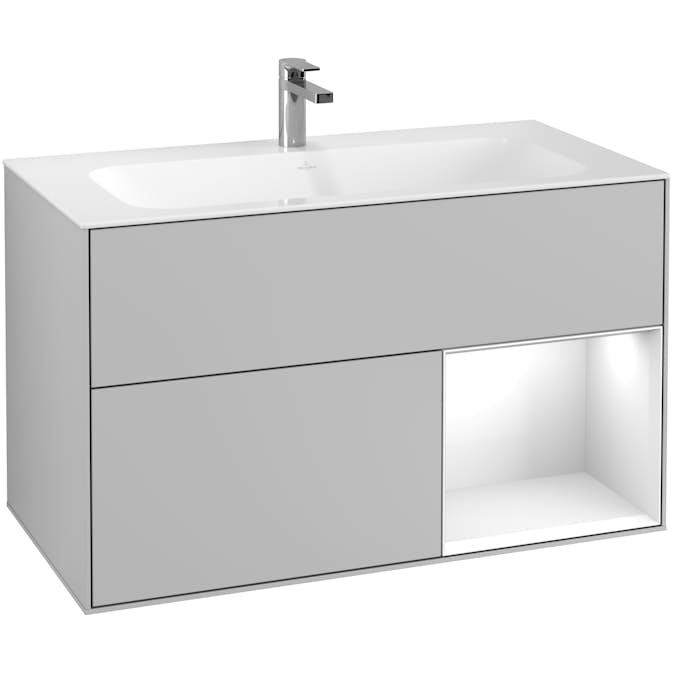 Tvättställsskåp Villeroy & Boch Finion med 2 Lådor och Hylla för Inbyggt Tvättställ