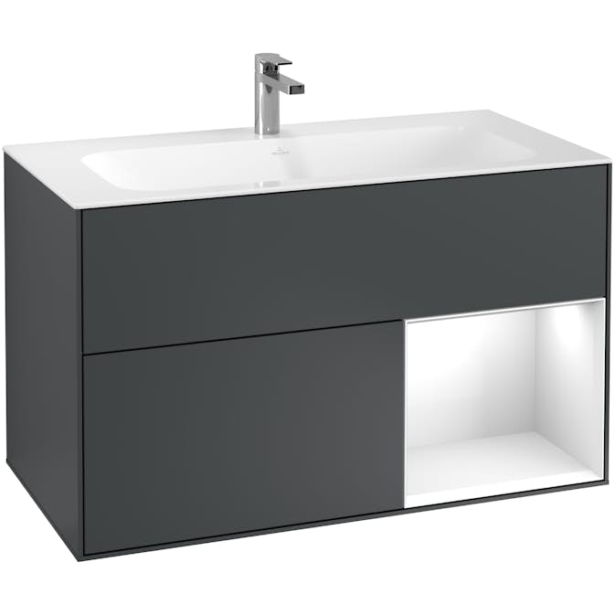 Tvättställsskåp Villeroy & Boch Finion med 2 Lådor och Hylla för Inbyggt Tvättställ