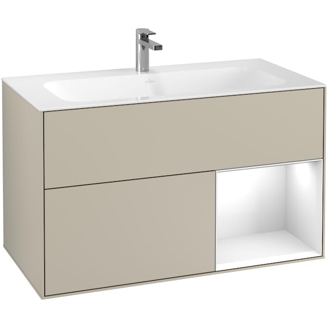 Tvättställsskåp Villeroy & Boch Finion med 2 Lådor och Hylla för Inbyggt Tvättställ
